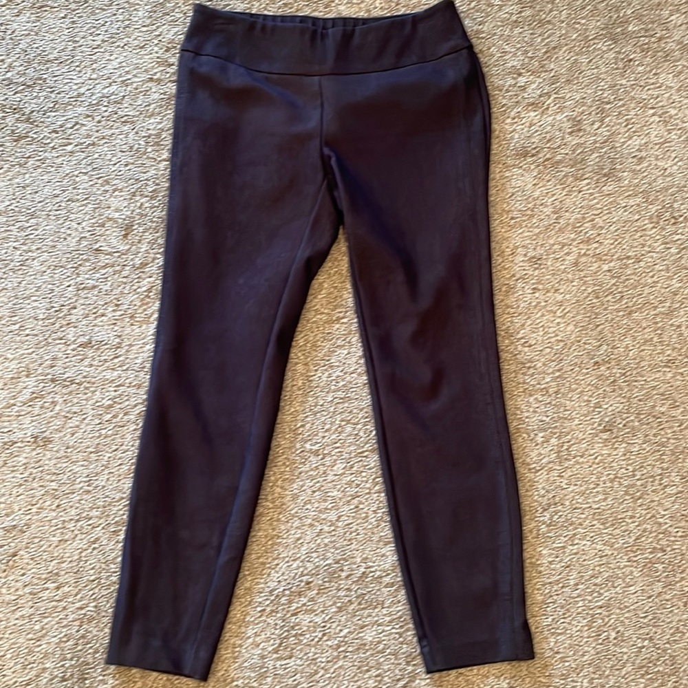 Faux Denim Dress Pants